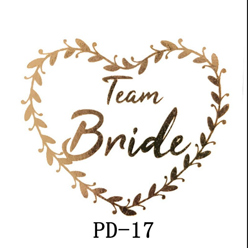 Miniature : 10pc Bridal Team Bridesmaid Team Temporary Tattoo Bachelor Bride Party Sticker
