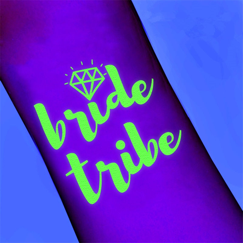 Miniature : Wedding Decor 6Pcs Noctilucent Bride to Be Temporary Tattoo Bachelorette Party