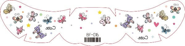 Miniature : New Face Temporary Tattoos for Children Cartoon Butterfly Dinosaur Face Eye