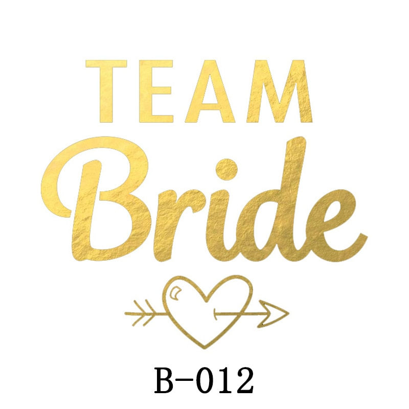 Miniature : 10pc Bridal Team Bridesmaid Team Temporary Tattoo Bachelor Bride Party Sticker