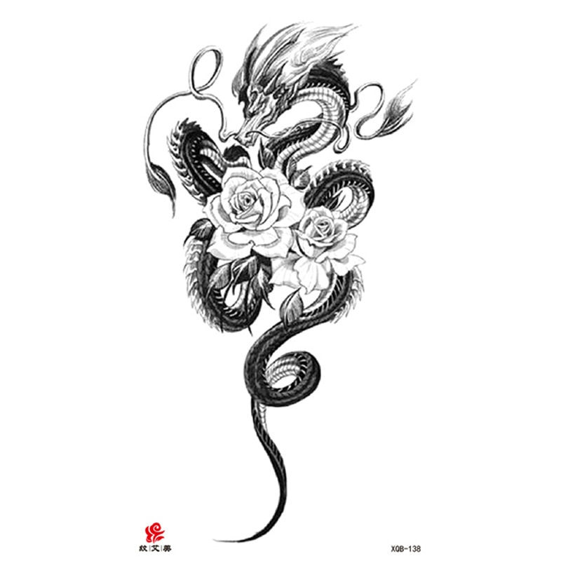 Miniature : Animal Tiger Tattoos Fox Wolf Eagle Sticker  Tatoo  Men  Temporales
