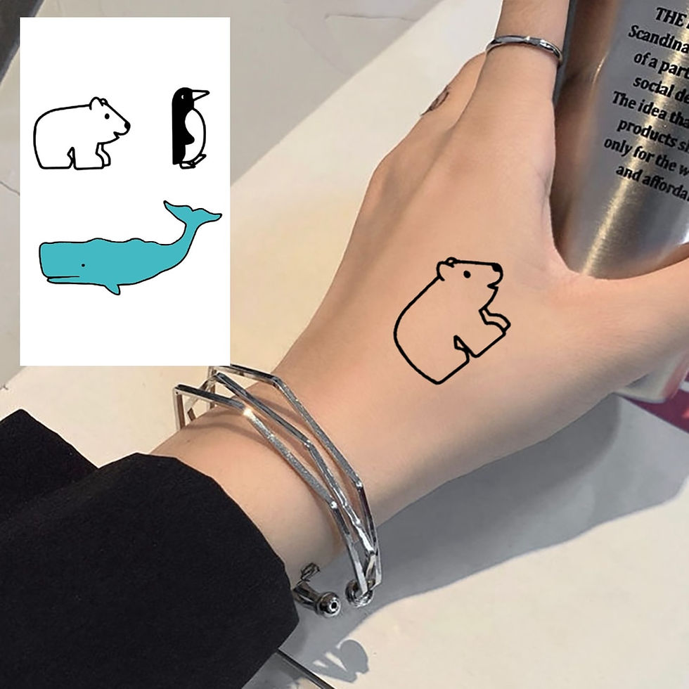 Miniature : Waterproof Temporary Tattoo Sticker Female Body Makeup Flame Finger Tattoos Men
