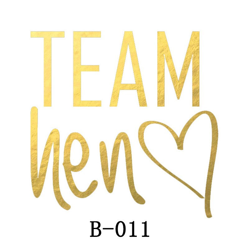 Miniature : 10pc Bridal Team Bridesmaid Team Temporary Tattoo Bachelor Bride Party Sticker