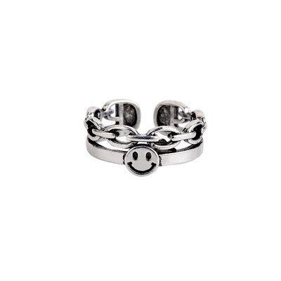 Miniature : Chain Four Fingers Open Women Rotate Rings for Women Party Gift Fashion Jewelry