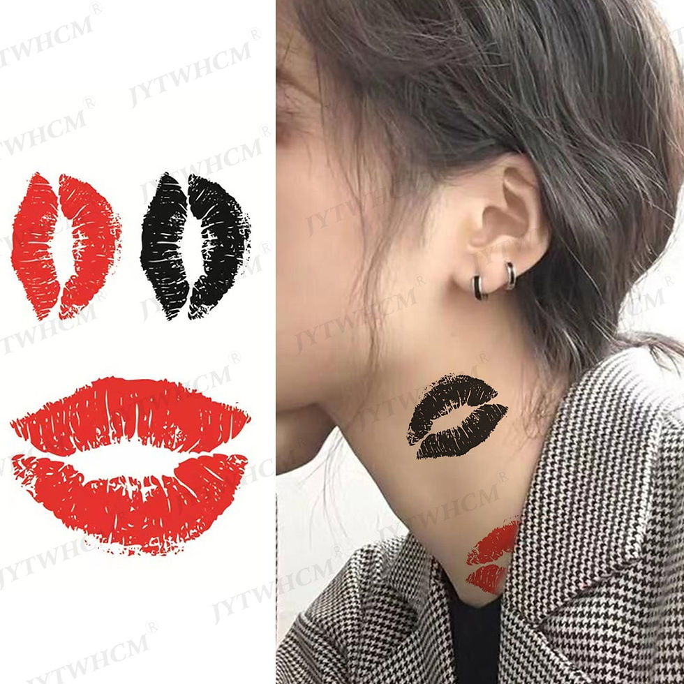 Miniature : Waterproof Temporary Tattoo Sticker Female Body Makeup Flame Finger Tattoos Men