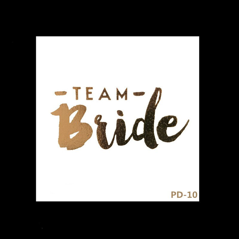 Miniature : Wedding Decorations Tattoo Sticker Bridesmaid Gift Team Bride Bachelorette