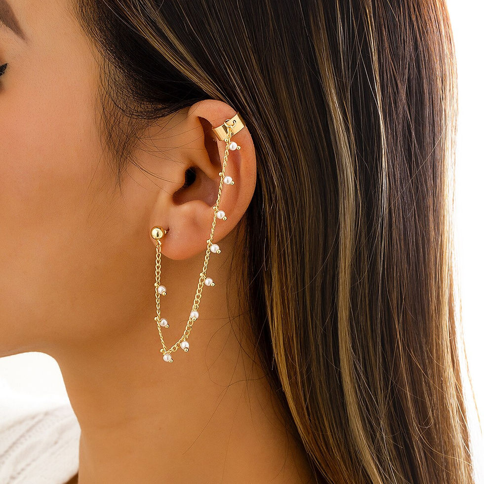 Miniature : Fashion Gold Color Moon Star Clip Earrings for Women Gold Plated Butterfly