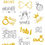 Miniature : 1Pcs Bachelorette Party Team Bride Squad Temporary Tattoo Hen Night Golden