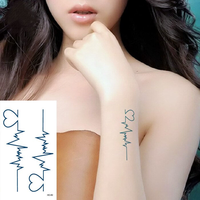 Miniature : Waterproof Temporary Tattoo Sticker Black Devil Doesn't Sleep English Letters