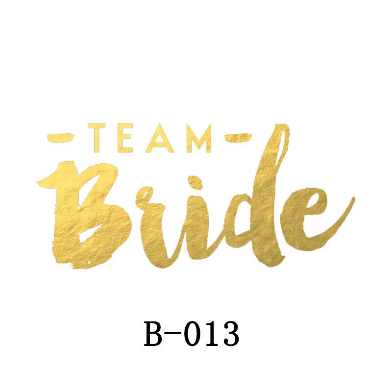 Miniature : 10pc Bridal Team Bridesmaid Team Temporary Tattoo Bachelor Bride Party Sticker