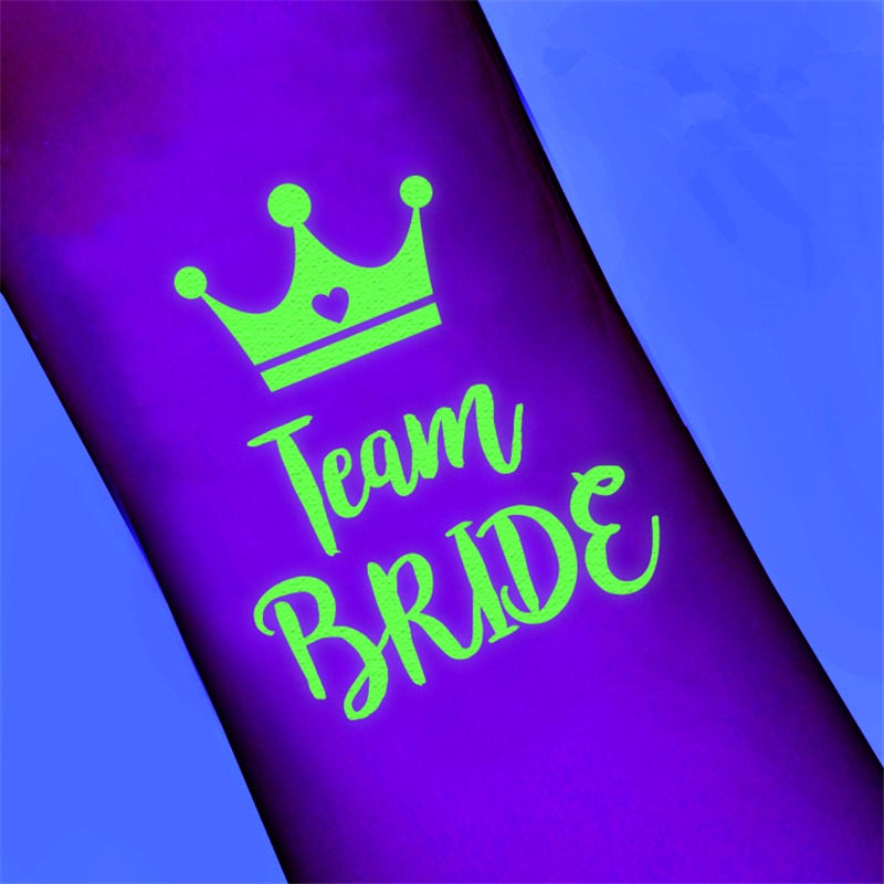 Miniature : Wedding Decor 6Pcs Noctilucent Bride to Be Temporary Tattoo Bachelorette Party