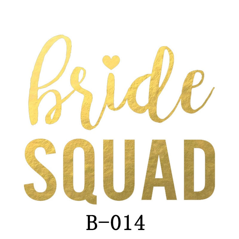 Miniature : 10pc Bridal Team Bridesmaid Team Temporary Tattoo Bachelor Bride Party Sticker