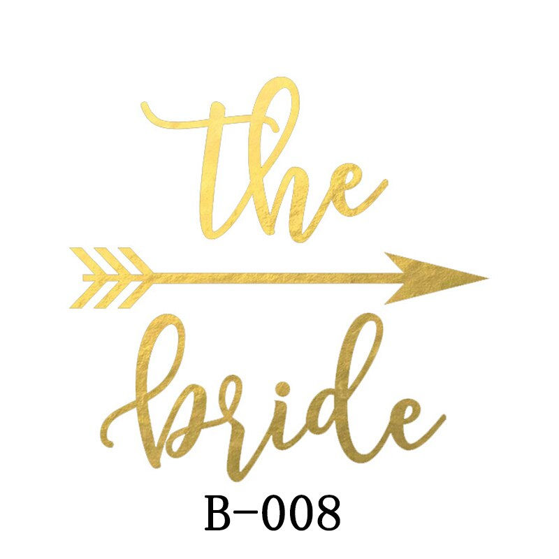 Miniature : 10pc Bridal Team Bridesmaid Team Temporary Tattoo Bachelor Bride Party Sticker