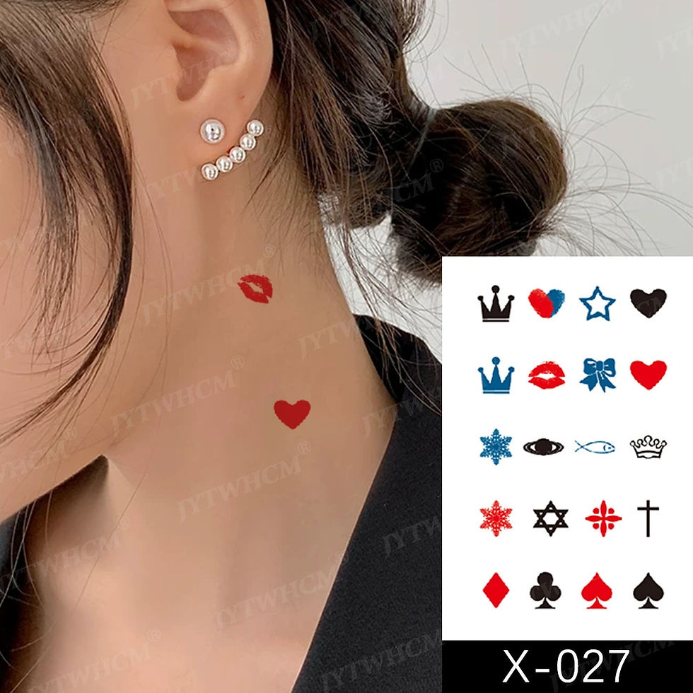 Miniature : Waterproof Temporary Tattoo Sticker Female Body Makeup Flame Finger Tattoos Men