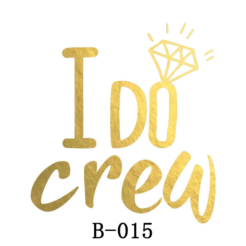 Miniature : 10pc Bridal Team Bridesmaid Team Temporary Tattoo Bachelor Bride Party Sticker