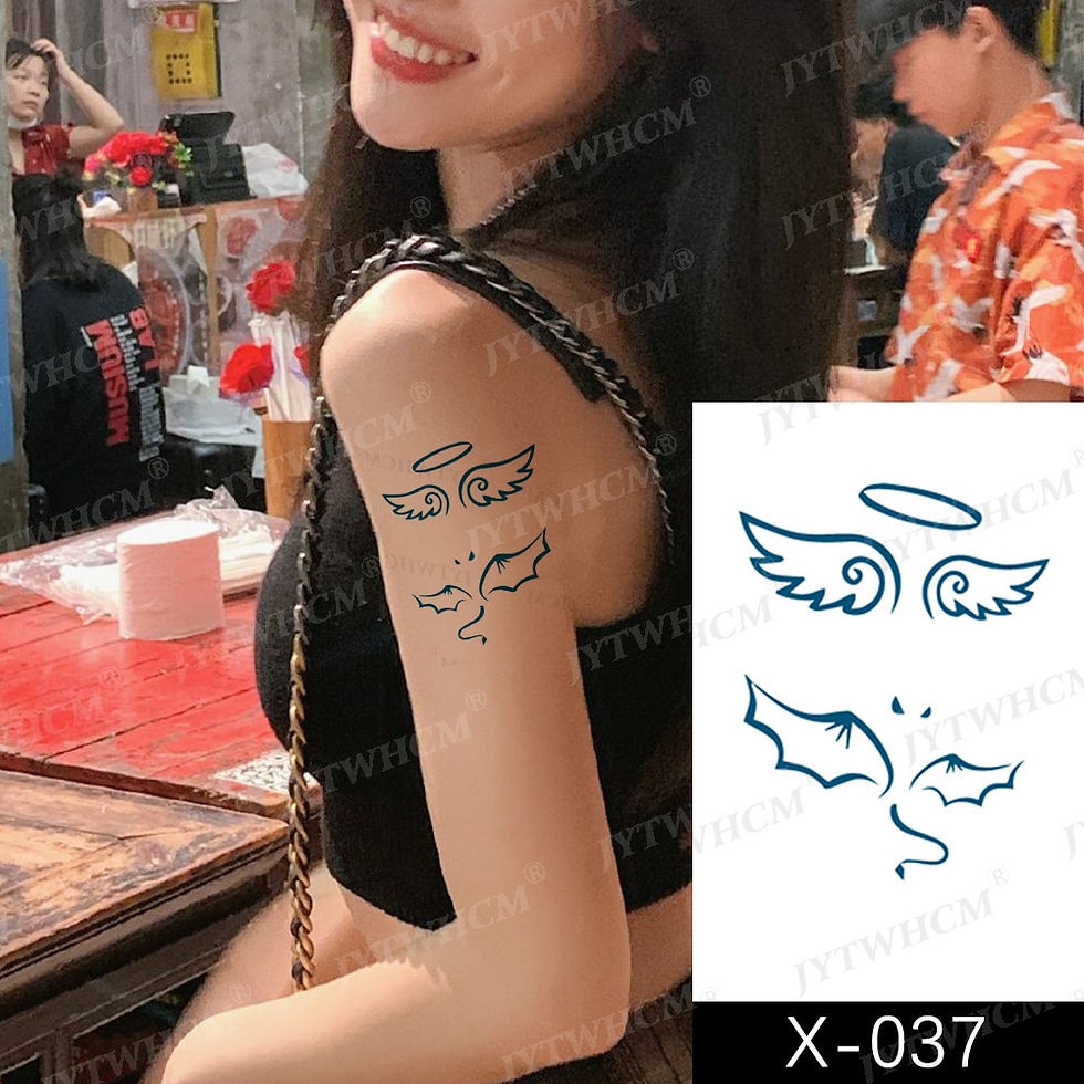 Miniature : Waterproof Temporary Tattoo Sticker Female Body Makeup Flame Finger Tattoos Men