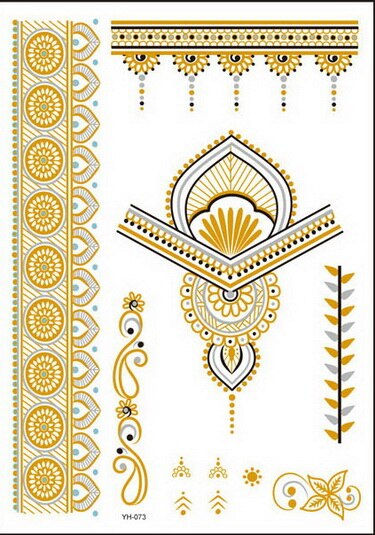 Miniature : Team Bride Tribe Flash Temporary Tattoo Gold Silver Metallic Arrow Love