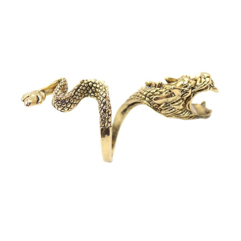 Miniature : Vintage Dragon Shaped Cigarette Ring Gadgets for Men Smoking Pipe Accessories