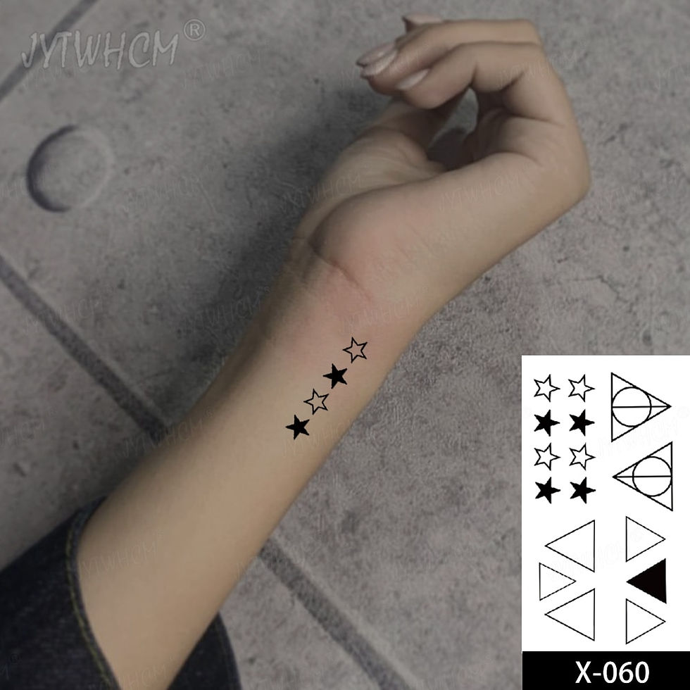 Miniature : Waterproof Temporary Tattoo Sticker Female Body Makeup Flame Finger Tattoos Men