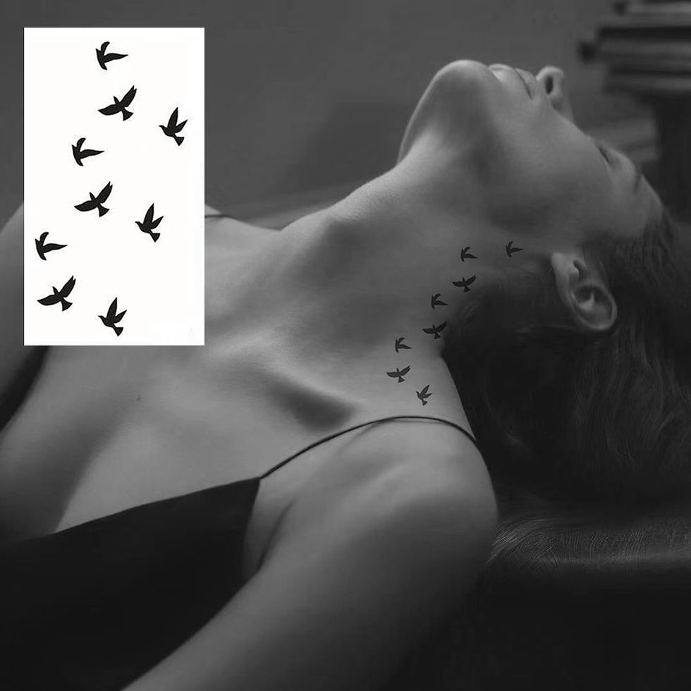 Miniature : Waterproof Temporary Tattoo Sticker Female Body Makeup Flame Finger Tattoos Men
