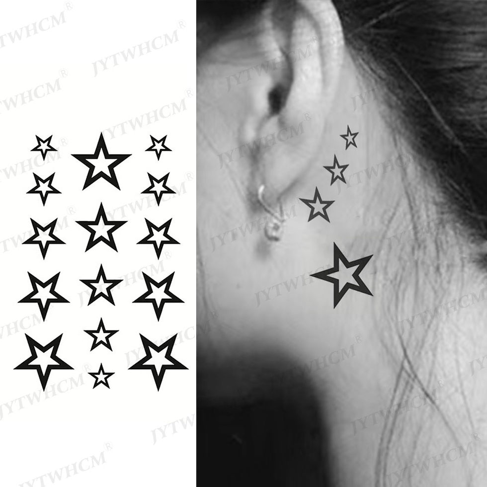 Miniature : Waterproof Temporary Tattoo Sticker Female Body Makeup Flame Finger Tattoos Men