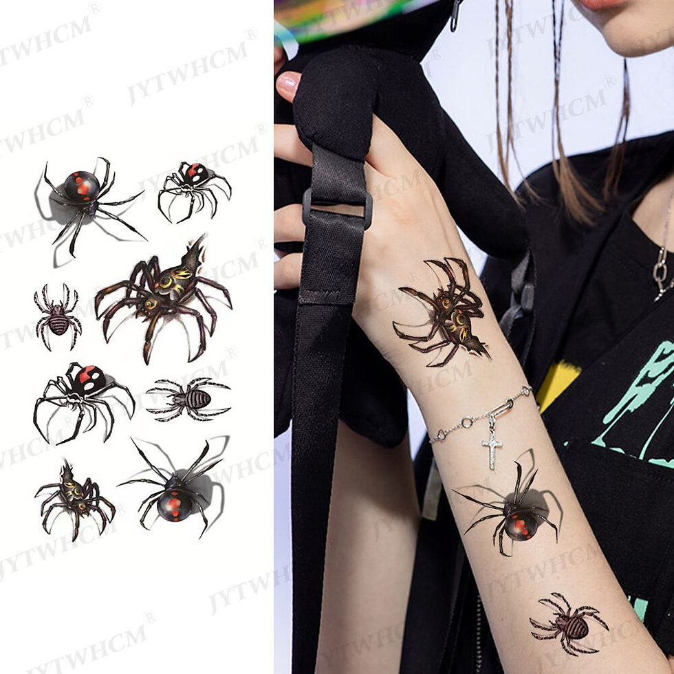 Miniature : Waterproof Temporary Tattoo Sticker Female Body Makeup Flame Finger Tattoos Men