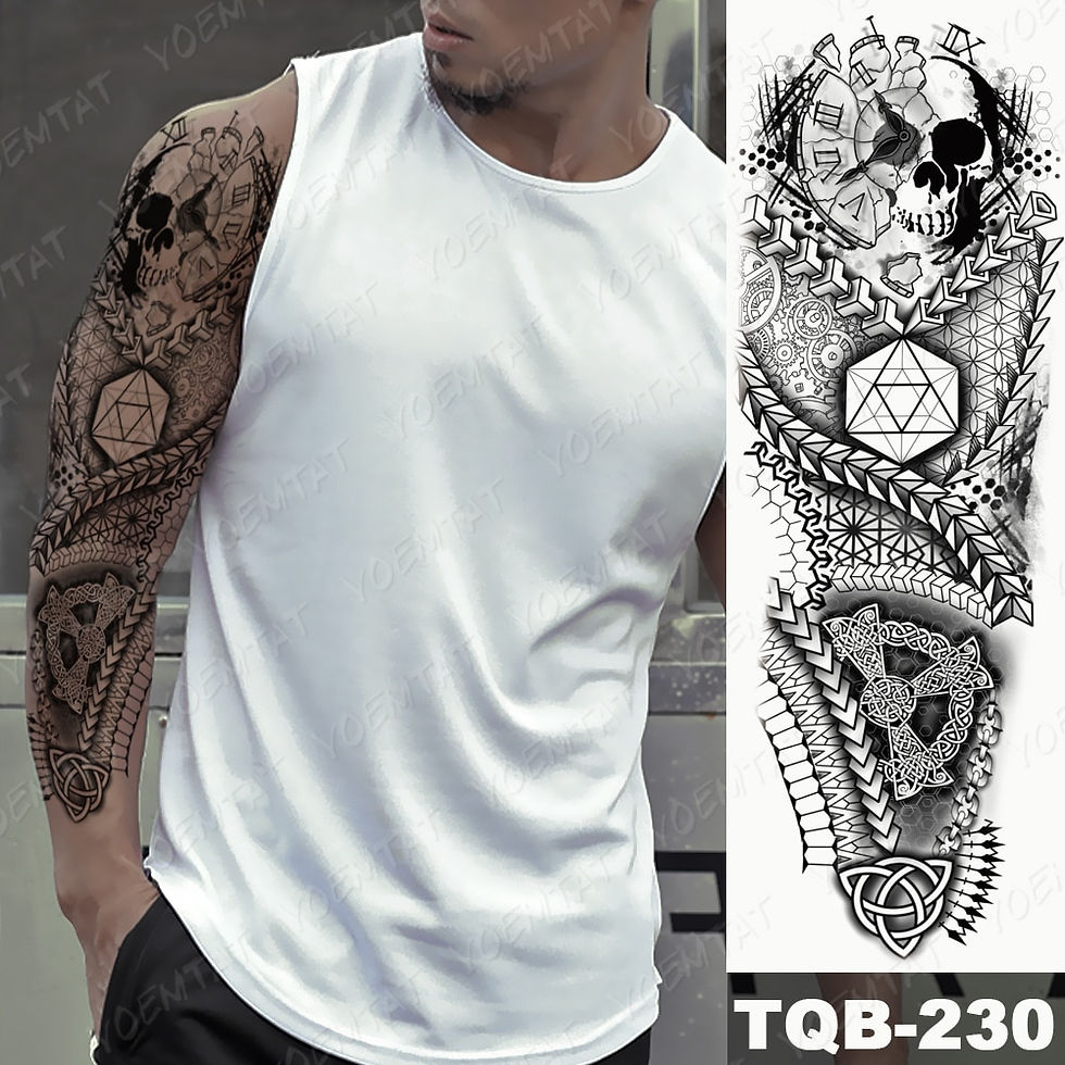 Miniature : Waterproof Temporary Tatoo  Wild Wolf Tiger Men  Fake Tatto