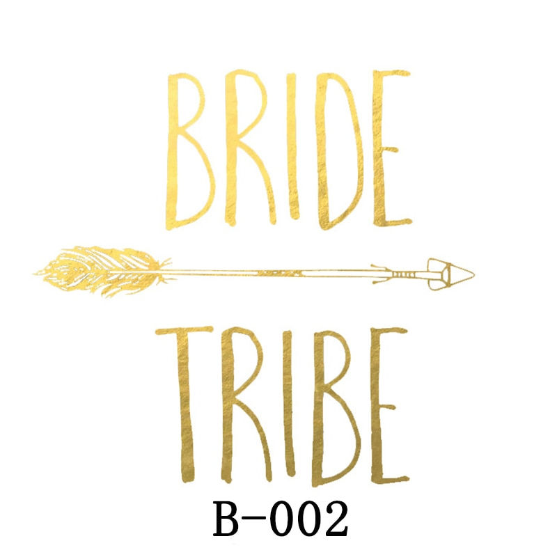 Miniature : 10pc Bridal Team Bridesmaid Team Temporary Tattoo Bachelor Bride Party Sticker