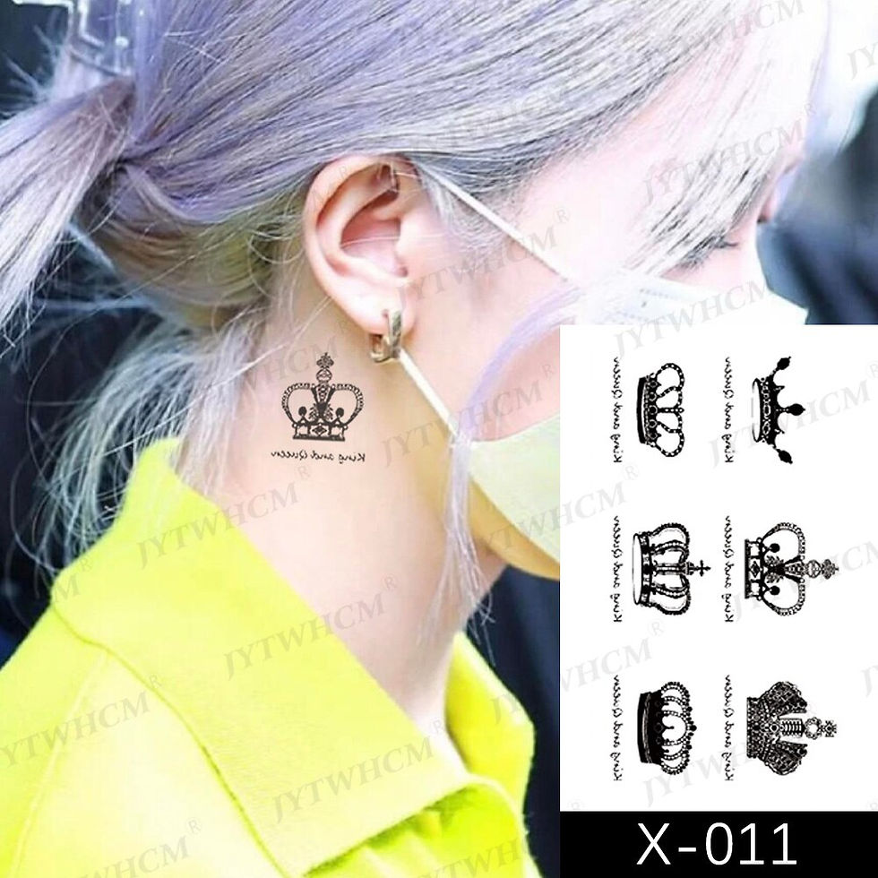 Miniature : Waterproof Temporary Tattoo Sticker Female Body Makeup Flame Finger Tattoos Men