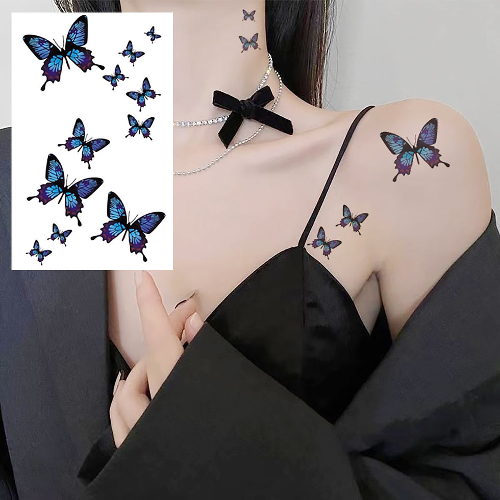 Miniature : Waterproof Temporary Tattoo Sticker Female Body Makeup Flame Finger Tattoos Men