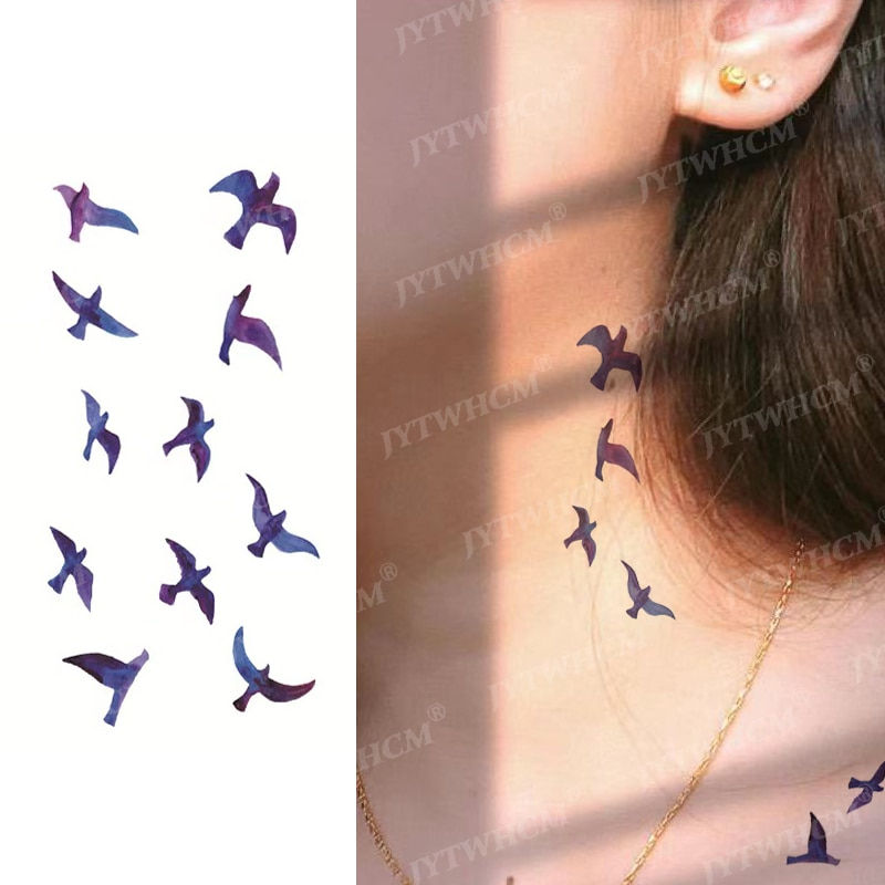 Miniature : Waterproof Temporary Tattoo Sticker Female Body Makeup Flame Finger Tattoos Men