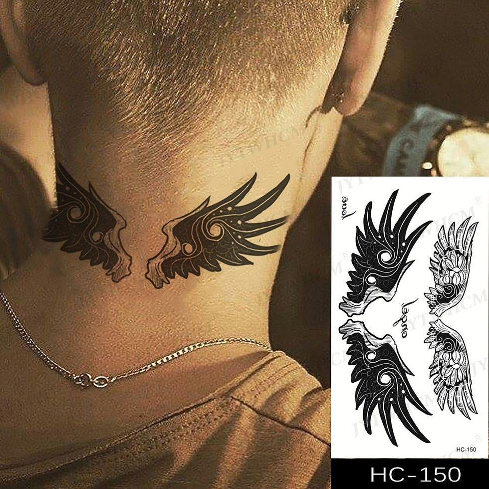 Miniature : Waterproof Temporary Tattoo Sticker Female Body Makeup Flame Finger Tattoos Men