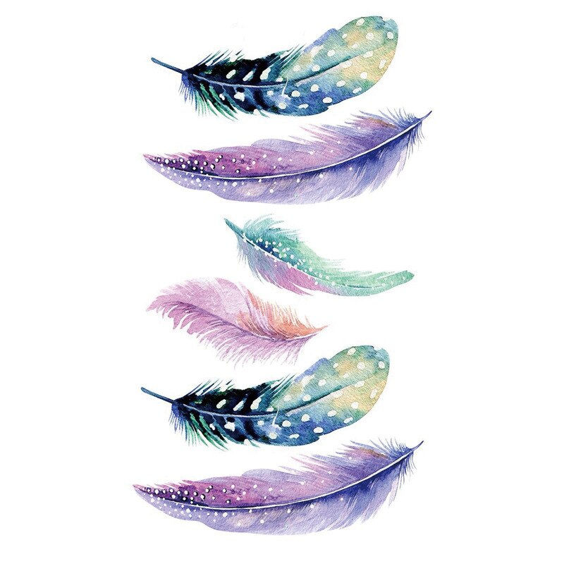 Miniature : 1pcs Temporary Tattoo Stickers Men Women Flower Rose Moon Butterfly Water