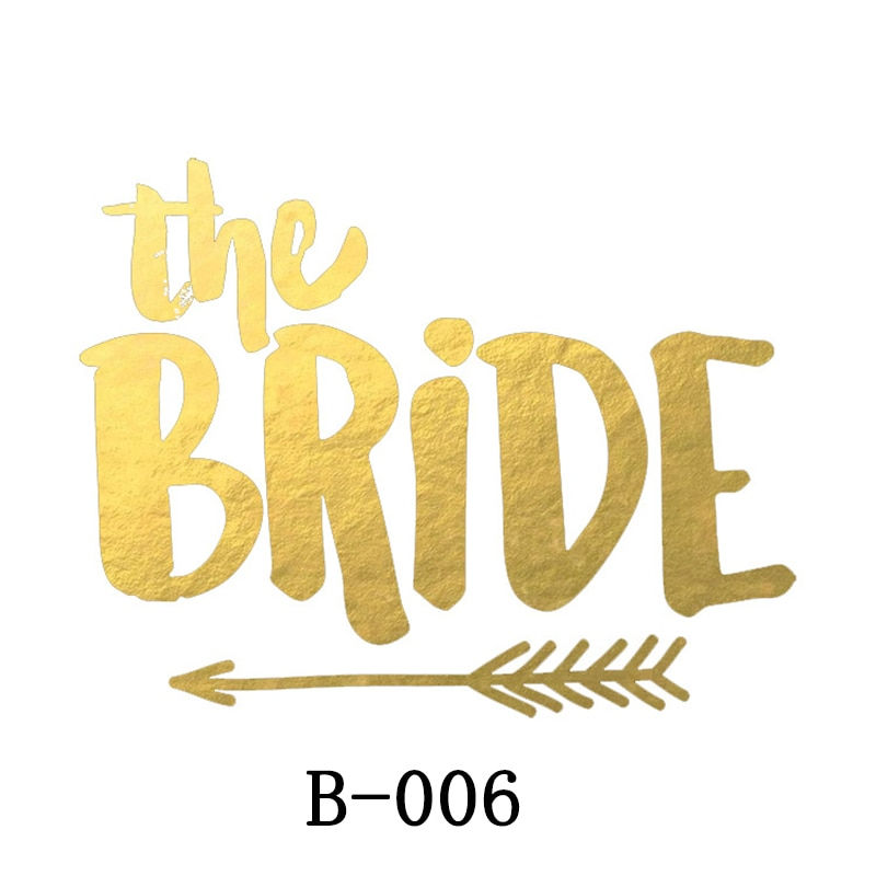 Miniature : 10pc Bridal Team Bridesmaid Team Temporary Tattoo Bachelor Bride Party Sticker
