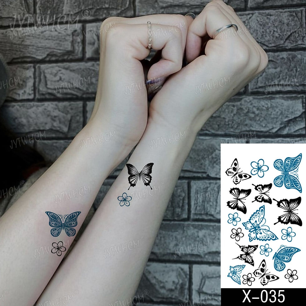 Miniature : Waterproof Temporary Tattoo Sticker Female Body Makeup Flame Finger Tattoos Men