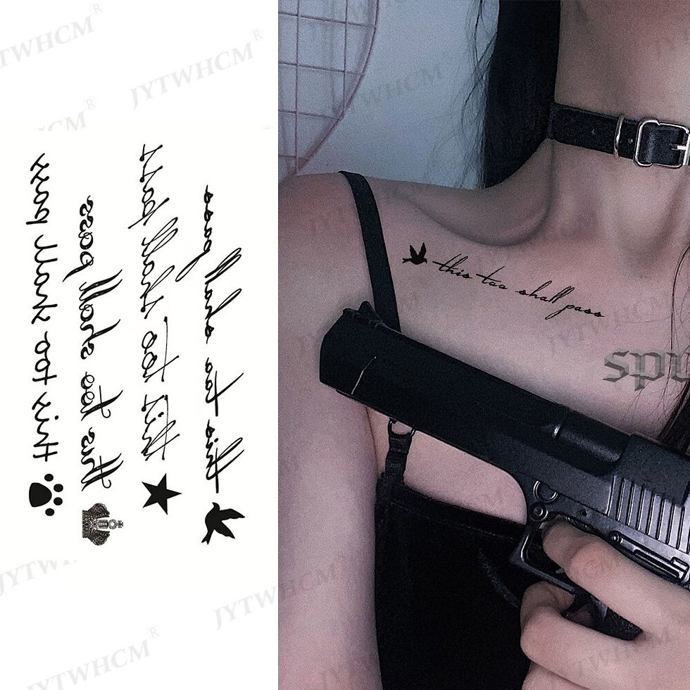 Miniature : Waterproof Temporary Tattoo Sticker Female Body Makeup Flame Finger Tattoos Men