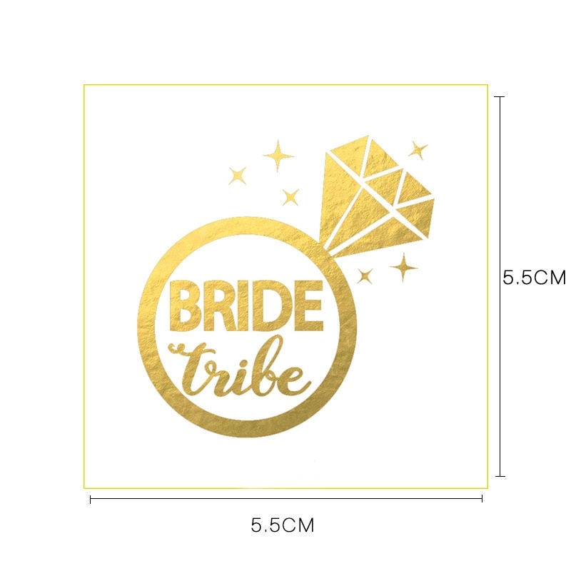 Miniature : 10pc Bridal Team Bridesmaid Team Temporary Tattoo Bachelor Bride Party Sticker