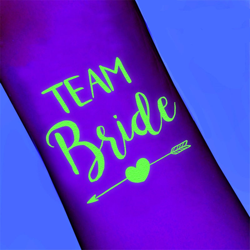Miniature : Wedding Decor 6Pcs Noctilucent Bride to Be Temporary Tattoo Bachelorette Party