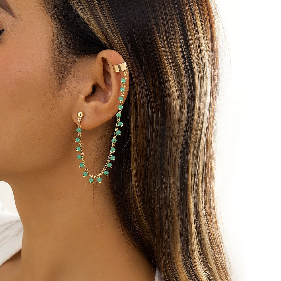 Miniature : Fashion Gold Color Moon Star Clip Earrings for Women Gold Plated Butterfly