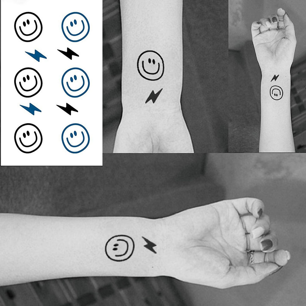 Miniature : Waterproof Temporary Tattoo Sticker Female Body Makeup Flame Finger Tattoos Men