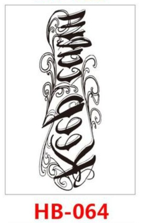 Miniature : Fake Arm Temporary Tattoo 210*148mm Cheap Things Femme Sticker for Men Women