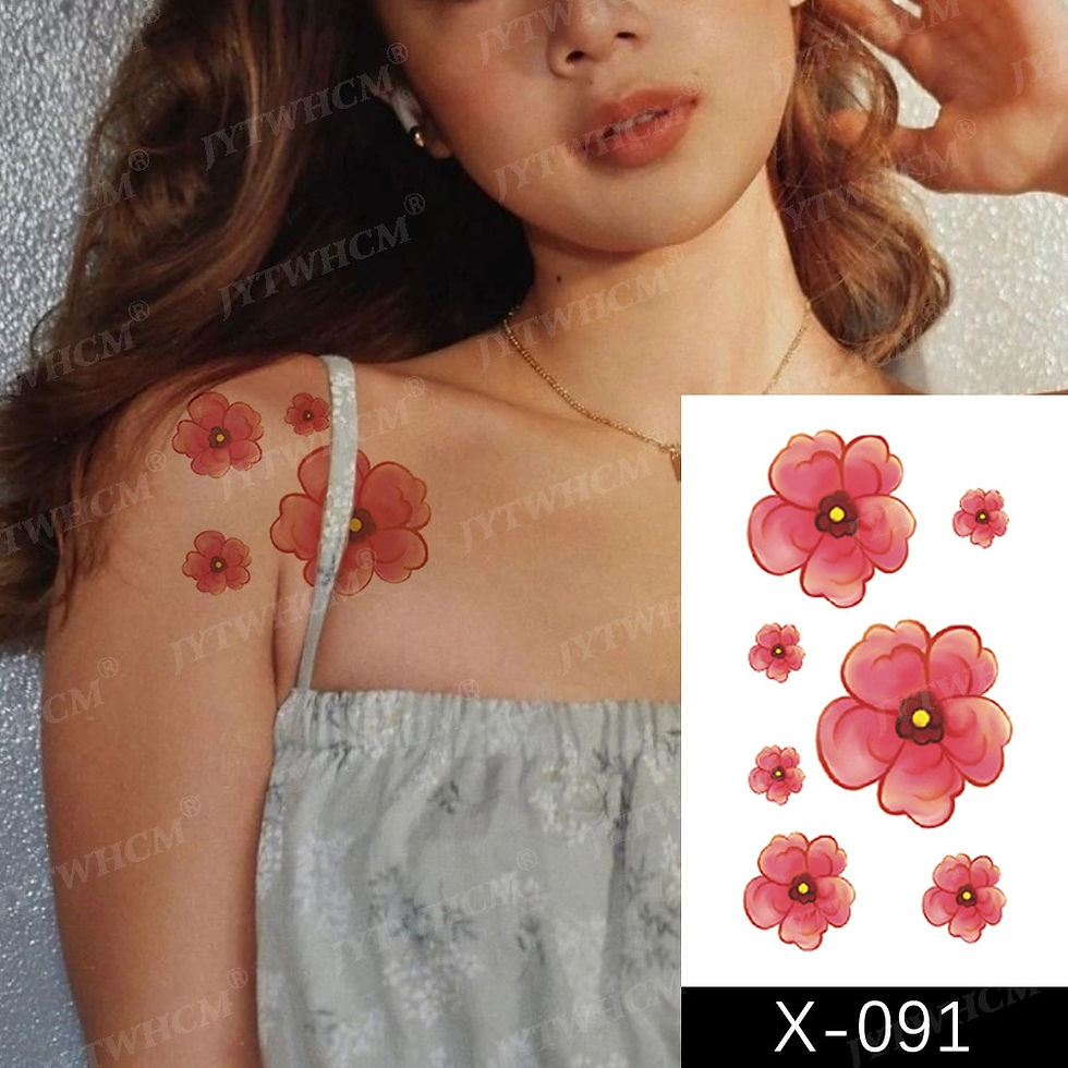 Miniature : Waterproof Temporary Tattoo Sticker Female Body Makeup Flame Finger Tattoos Men