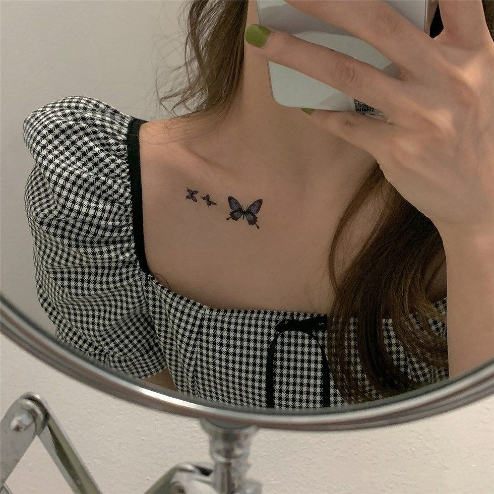 Miniature : New Butterfly Tattoos Waterproof Blue Butterfly Temporary Tattoo Men Women