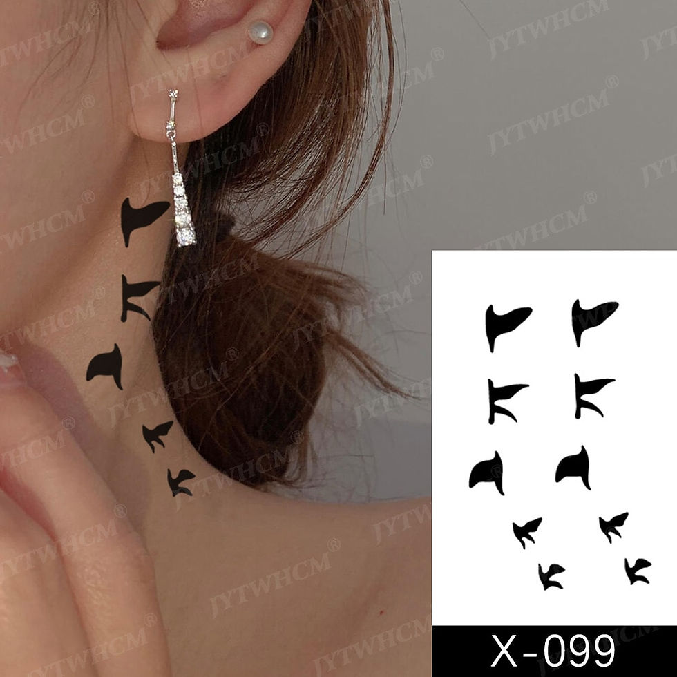 Miniature : Waterproof Temporary Tattoo Sticker Female Body Makeup Flame Finger Tattoos Men