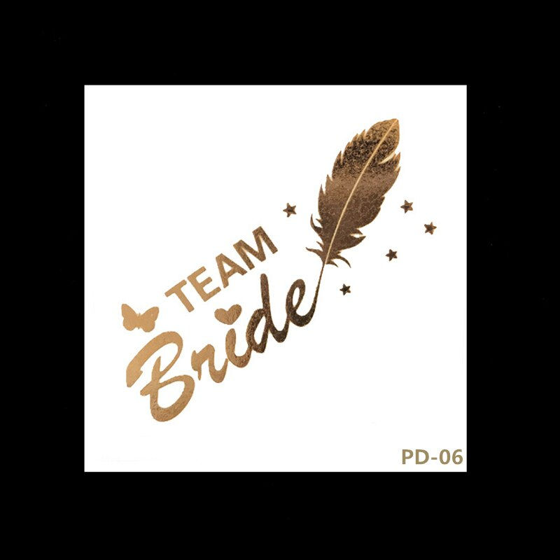 Miniature : Wedding Decorations Tattoo Sticker Bridesmaid Gift Team Bride Bachelorette