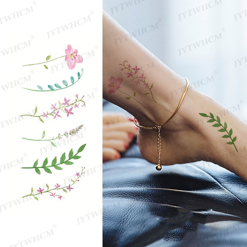 Miniature : Waterproof Temporary Tattoo Sticker Female Body Makeup Flame Finger Tattoos Men