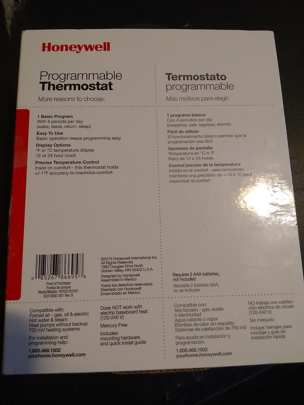 Thumbnail: Honeywell Programmable Thermostat