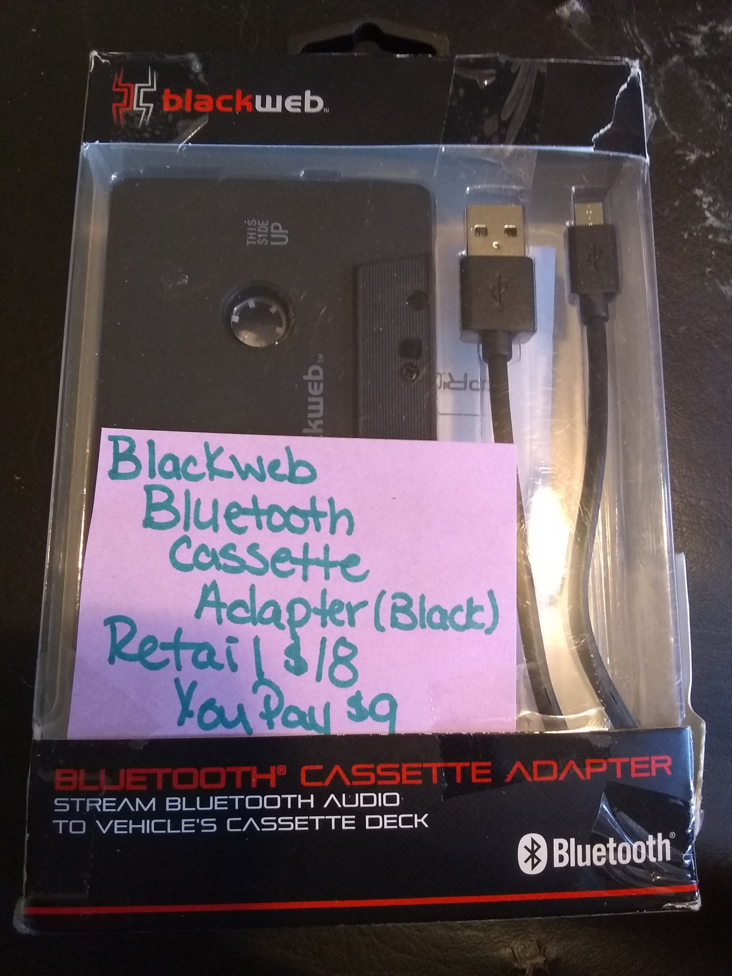 Blackweb Bluetooth Cassette Adapter