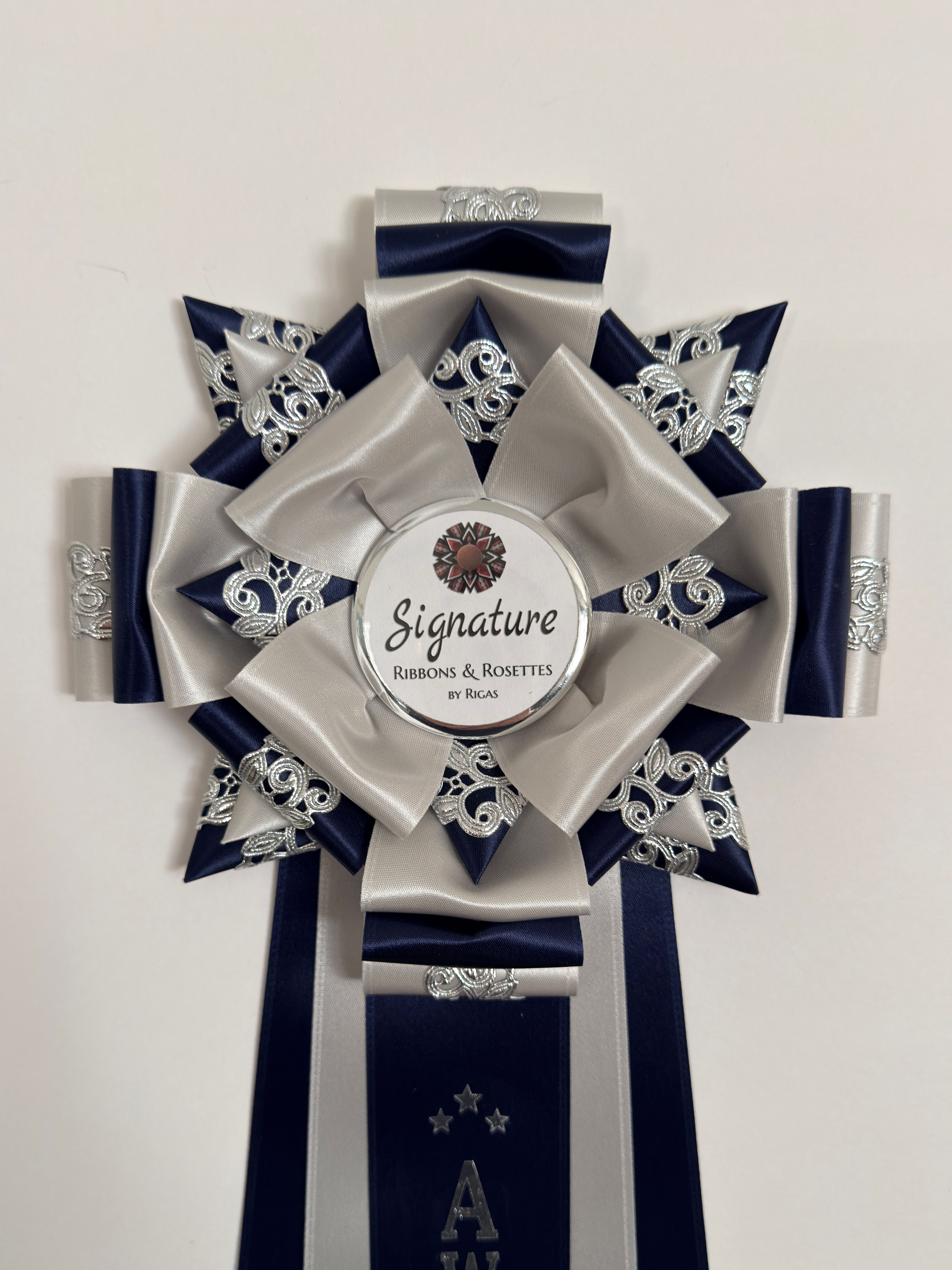 Silver Deco - 7" Rosette - Your Choice of Colors