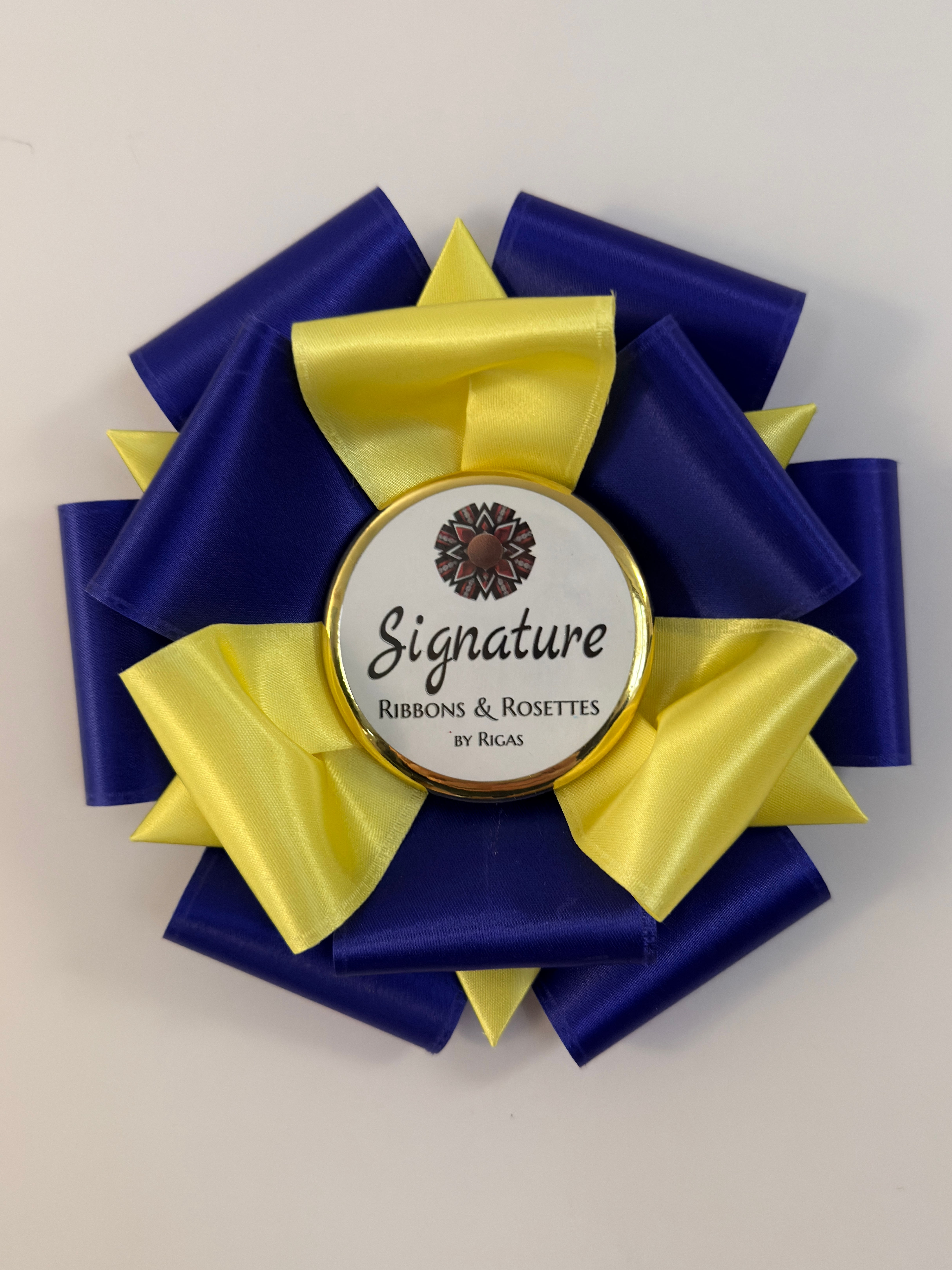 Signature Sample - CGC in Blue and Yellow - 5.5" Rosette